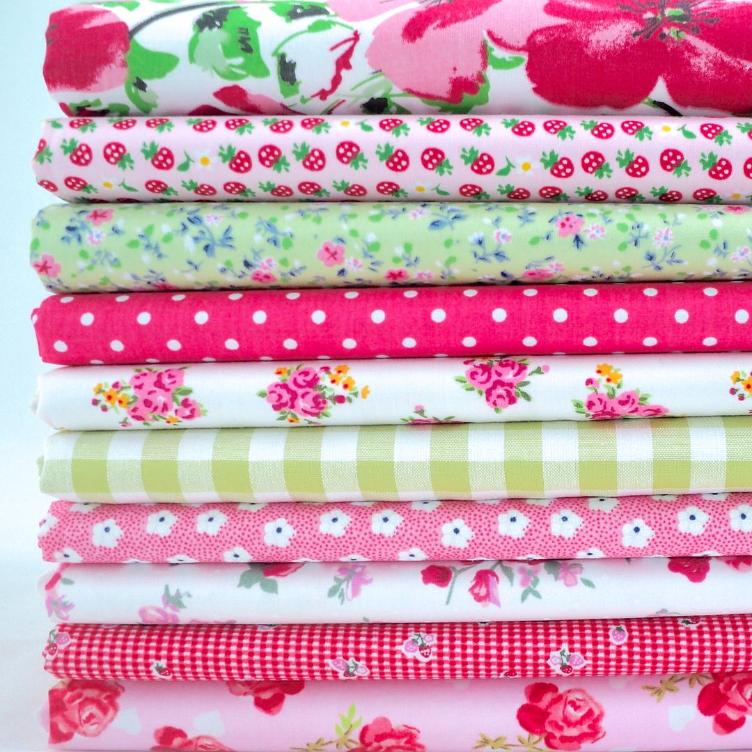 10 X Fat Quarter Remnants Bundle Floral Dots Poly Cotton Fabric Ebay